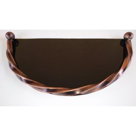   KOVÁCSOLTVAS HAMUTÁLCA - 600x300 mm- FÉLKÖR ALAKÚ  - RÉZ ANTIK