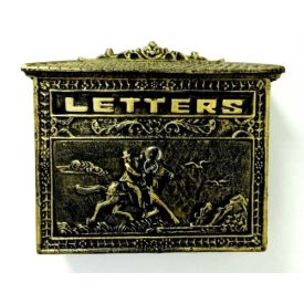 Kovácsoltvas postaláda - antik arany