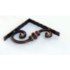 KOVÁCSOLTVAS POLCTARTÓ - 210X210 MM - RÉZ ANTIK