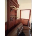 KOVÁCSOLTVAS POLCTARTÓ - 210X210 MM - RÉZ ANTIK