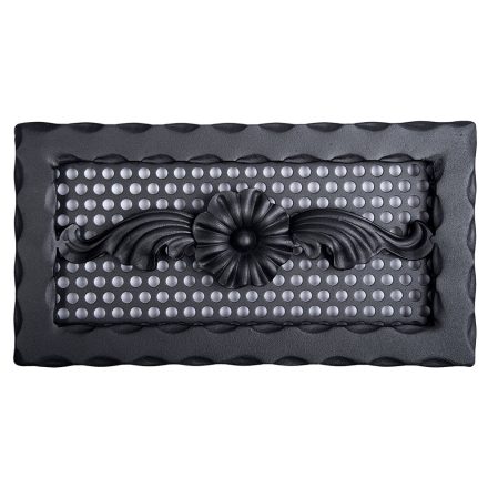 Kovácsoltvas kandalló szellőzőrács - 300 x 160 mm