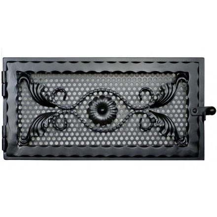 Kovácsoltvas kandalló szellőzőrács - nyitható - 440x220 mm