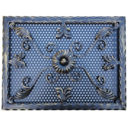 Kovácsoltvas kandalló szellőzőrács - 500 x 500 mm - arany antik