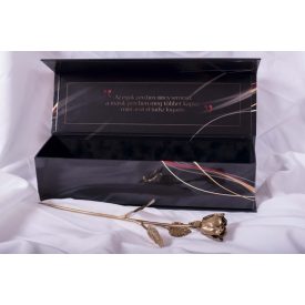 Kovácsoltvas örök rózsa díszdobozban FULL GOLD 