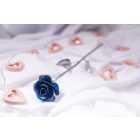 Kovácsoltvas örök rózsa – KÉK EZÜST ANTIK/KRÓM SZÁR