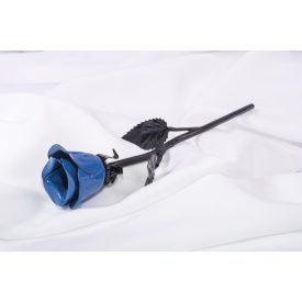 Kovácsoltvas mini rózsa – KÉK/FEKETE