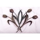 Kovácsoltvas tulipán - ARANY ANTIK/ZÖLD SZÁR