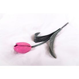 Kovácsoltvas örök tulipán - RÓZSASZÍN/ZÖLD SZÁR