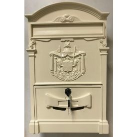 Kovácsoltvas postaláda - fehér